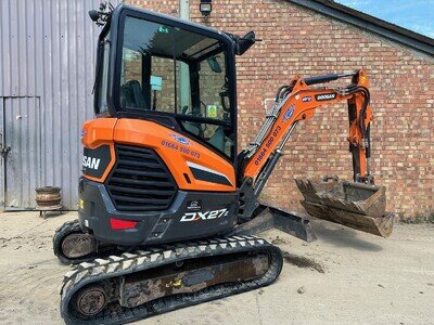 2021 Doosan DX27z Zero Tail Swing 2.7 ton Bobcat E27z Hydraulic Quick hitch PP12