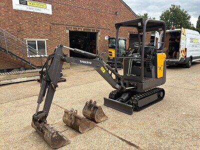Volvo EC15D 1570Kgs Mini Digger Excavator 2017 2857hrs, Serviced Part ex/finance