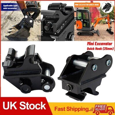 Mini Excavator Digger Quick Change Hitch Attachments Pins 25mm for 3T Excavators Mini Excavator Digger Quick Change Hitch Attachments Pins 25mm for 3T Excavators