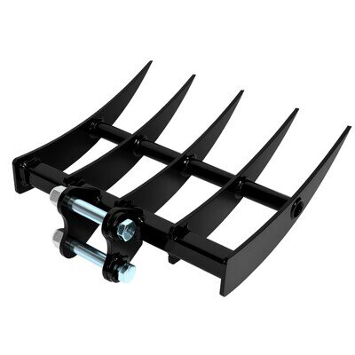 Universal Digger Rake Attachment 490mm/25mm Pins for Soil Loosening Grading Work Universal Digger Rake Attachment 490mm/25mm Pins for Soil Loosening Grading Work