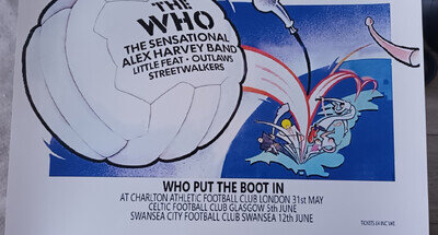 The Who "put the boot in" charlton,celtic,swansea GIG POSTER A3 Glossy Print The Who "put the boot in" charlton,celtic,swansea GIG POSTER A3 Glossy Print