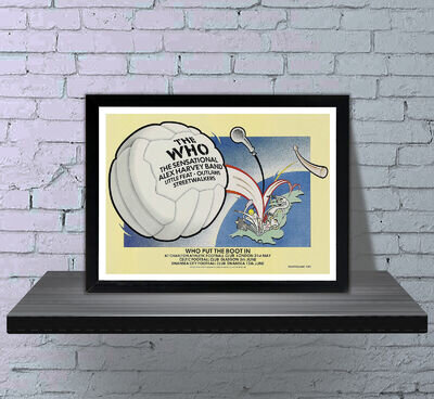 The Who 1976 Charlton Repro Concert Poster SAHB - 4 Sizes - 3 Framed Options The Who 1976 Charlton Repro Concert Poster SAHB - 4 Sizes - 3 Framed Options