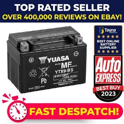 Genuine Yuasa YTX9-BS High Power AGM Motorbike Motorcycle Battery YTX9BS