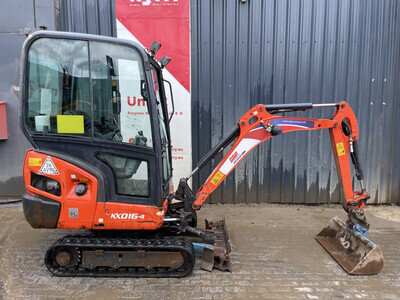 KUBOTA KX016-4 year 2019 1285 hrs 1.6t CAB Mini Excavator / Digger £12,400+ VAT KUBOTA KX016-4 year 2019 1285 hrs 1.6t CAB Mini Excavator / Digger £12,400+ VAT