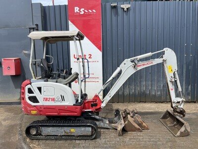 Takeuchi TB216 y2021 1839 hrs 1.8t Mini Excavator / Digger 3 Buckets £10900+VAT Takeuchi TB216 y2021 1839 hrs 1.8t Mini Excavator / Digger 3 Buckets £10900+VAT
