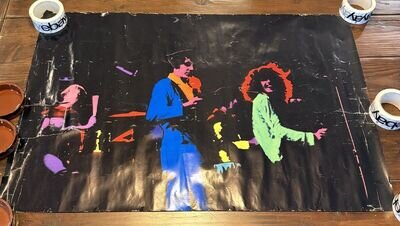 Vintage THE WHO Band Concert Blacklight 70s Large Wall Poster 27x39 Vintage THE WHO Band Concert Blacklight 70s Large Wall Poster 27x39