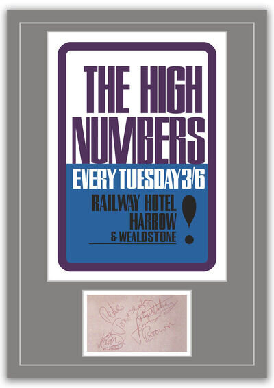 The Who High Numbers Concert Poster and Autographs Memorabilia Poster UNFRAMED The Who High Numbers Concert Poster and Autographs Memorabilia Poster UNFRAMED