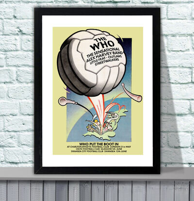 The Who Put The Boot In Tour Poster 1976 Charlton - 4 Sizes - 3 Framed Options The Who Put The Boot In Tour Poster 1976 Charlton - 4 Sizes - 3 Framed Options
