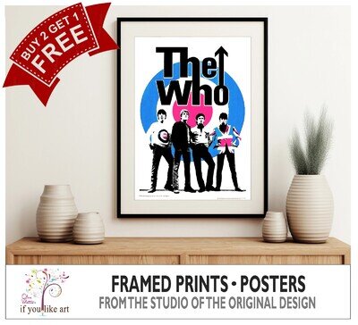 The Who An Early Promotional Poster Three FRAMED PRINTS Options EXCLUSIVE The Who An Early Promotional Poster Three FRAMED PRINTS Options EXCLUSIVE