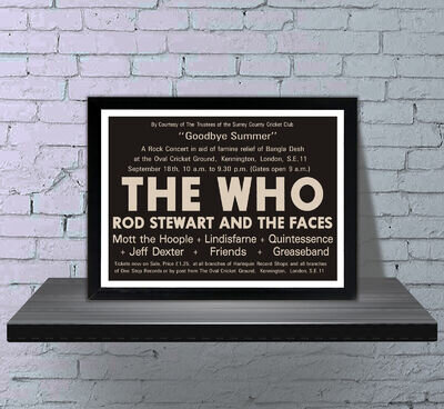 The Who 1971 OVAL Faces Lindisfarne Concert Poster - 4 Sizes - 3 Framed Options The Who 1971 OVAL Faces Lindisfarne Concert Poster - 4 Sizes - 3 Framed Options