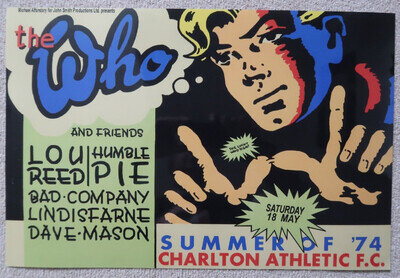 THE WHO POSTER 1974 @ THE VALLEY 18X12 REPRODUCTION SUMMER OF 74 THE WHO POSTER 1974 @ THE VALLEY 18X12 REPRODUCTION SUMMER OF 74