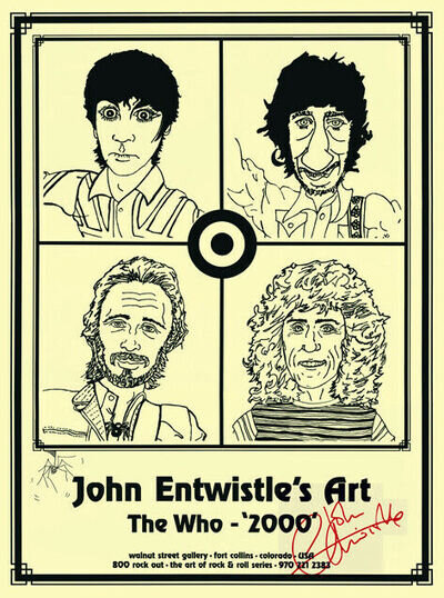 JOHN ENTWISTLE ART - THE WHO - 2000 A1 POSTER JOHN ENTWISTLE ART - THE WHO - 2000 A1 POSTER