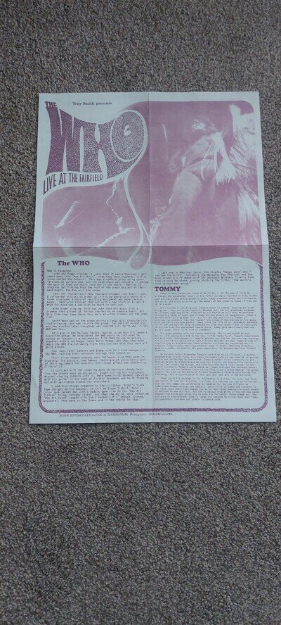 The Who Live At Fairfield Poster The Who Live At Fairfield Poster