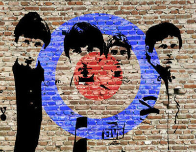 The Who Mod Target Framed Graffiti Canvas - 3 Sizes The Who Mod Target Framed Graffiti Canvas - 3 Sizes