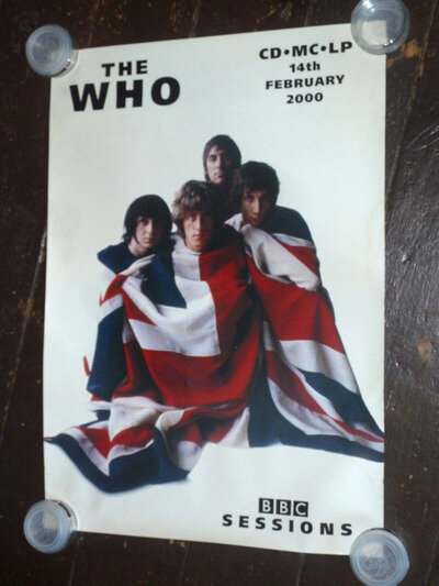 THE WHO - BBC SESSIONS RADIO - STORE PROMO POSTER - UNION JACK FLAG - 27X19" THE WHO - BBC SESSIONS RADIO - STORE PROMO POSTER - UNION JACK FLAG - 27X19"