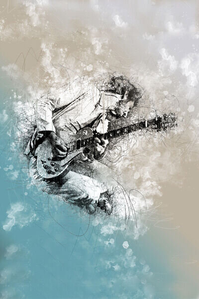Pete Townshend Ready To Hang Framed Canvas The Who 3 Sizes Pete Townshend Ready To Hang Framed Canvas The Who 3 Sizes