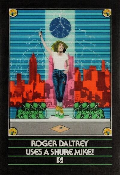 ROGER DALTREY Advertising Window Poster - WHO Rare - reprint ROGER DALTREY Advertising Window Poster - WHO Rare - reprint