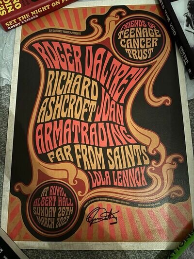 Roger Daltrey Signed Poster The Who Roger Daltrey Signed Poster The Who