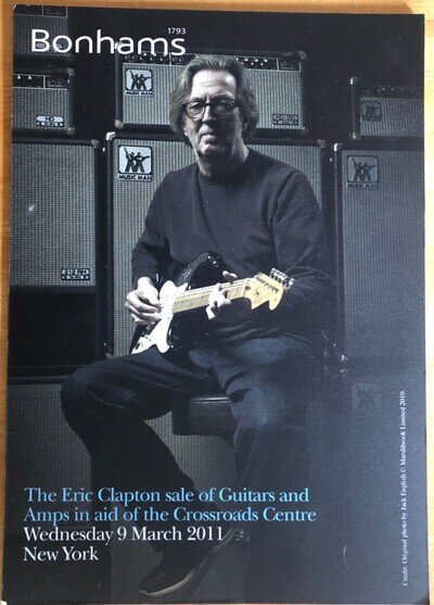 Eric Clapton Bonhams Rare display promo Thick card Large 17 x 12 Inches Eric Clapton Bonhams Rare display promo Thick card Large 17 x 12 Inches