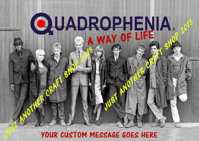 Quadrophenia A3 Size Movie Poster with your custom message printed Lambretta Mod Quadrophenia A3 Size Movie Poster with your custom message printed Lambretta Mod
