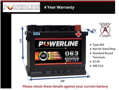 Battery fits FORD TRANSIT CONNECT FUSION B-MAX FOCUS C-MAX C-MAX 063 New