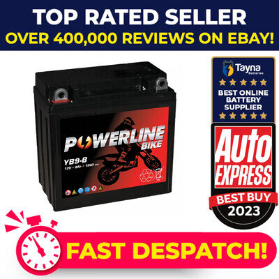 YB9-B AGM Powerline Motorcycle Battery 12V 9Ah YB9BAGM