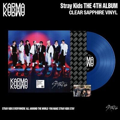 Stray Kids: KARMA (CLEAR SAPPHIRE VINYL Ver.) K-POP LP New & Sealed