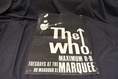 Vintage Original 1970's The Who Maximum R&B at Marquee Concert Poster Atlanta GA