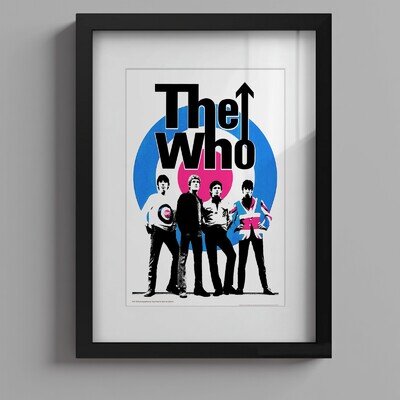 The Who An Early Promotional Poster Daltrey Townsend Three FRAMED PRINTS Options