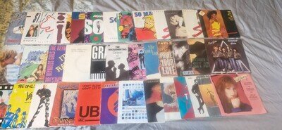 7 inch Chart Singles, 80's and 90's - All Picture Sleeves - See description