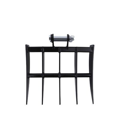 Universal Digger Rake Attachment 490mm/25mm Pins For Grading Leveling Loosening