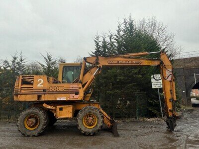 CASE POCLAIN 688B WHEELED EXCAVATOR RUBBER DUCK WITH BLADE 3 PIECE BOOM