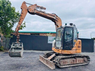 CASE CX75SR RUBBER BLOCK PAD TRACKED EXCAVATOR*C/W CLAMSHELL BUCKET*VIDEO*