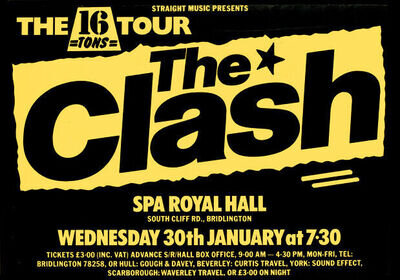 THE CLASH - THE 16 TONS TOUR - SPA ROYAL HALL A1 POSTER