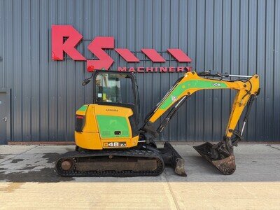 JCB 48Z-1 y2018 3064 hours 5t Cab Mini Excavator / Digger 48 Z-1 £20900+VAT