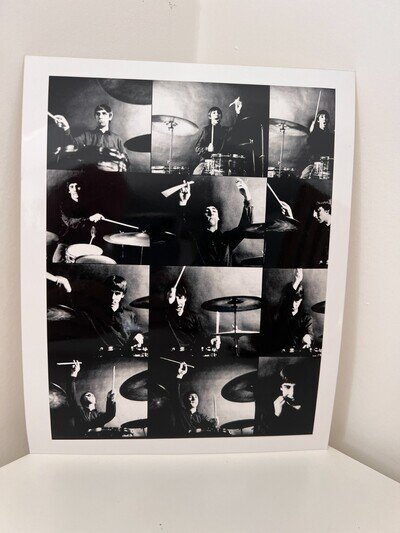 Keith Moon The Who Drumming Collage Photo Print 10x8 PA COA
