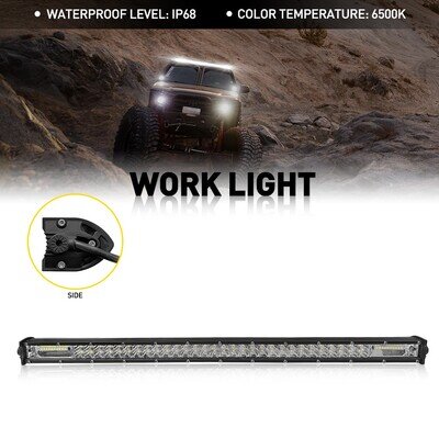 New 26" LED Work Light Bar Flood Spot + Mounting Bracket Screw Set SUV ATV Truck