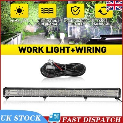 34''Inch LED Work Light Bar Combo Offroad Driving Lamp Truck ATV Excavator +Wire