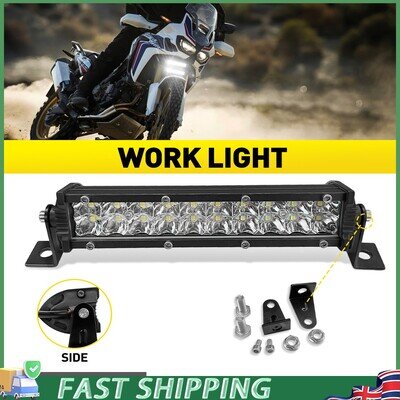 7 inch Round LED Work Light Bar Spot Driving Lamp Mounting Brackets Set SUV ATV