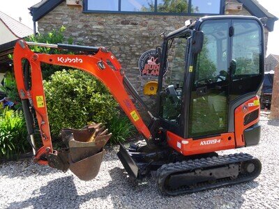 KUBOTA KX019-4, MINI DIGGER, 1.9 TONNE, EXCAVATOR, hydraulic quick hitch