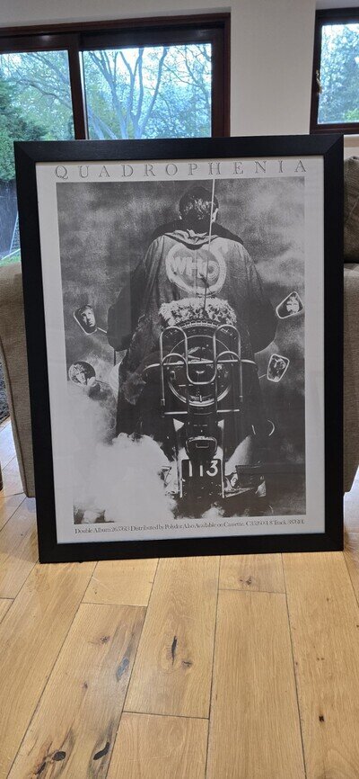 The Who Quadrophenia Framed Poster Print Black & White Polydor Wall Art