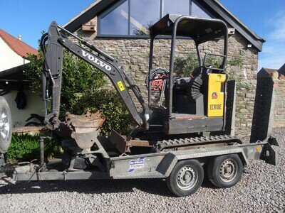 VOLVO EC18E, MINI DIGGER, 1.8 tonne, EXCAVATOR, 3 buckets