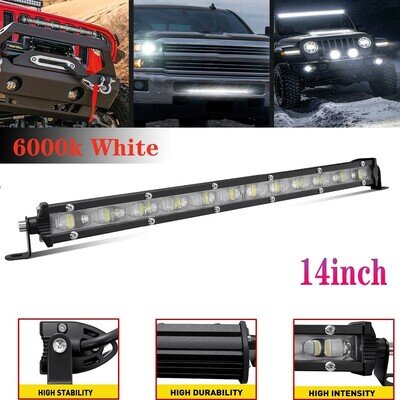 14" inch 450W LED Work Light Bar Combo Spot Flood Driving Off Road SUV Boat ATV