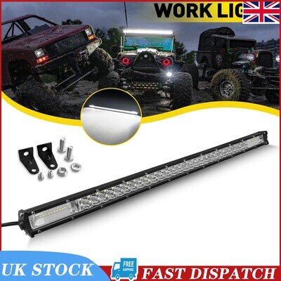26 Inch LED Work Light Bar Dual Row & Mounting Bracket Screw Set SUV ATV Truck
