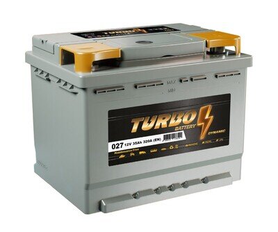 TURBO 027 Car Battery SMF 12V 35 Ah 320 CCA T1 Port Type B13 2 Year Warranty