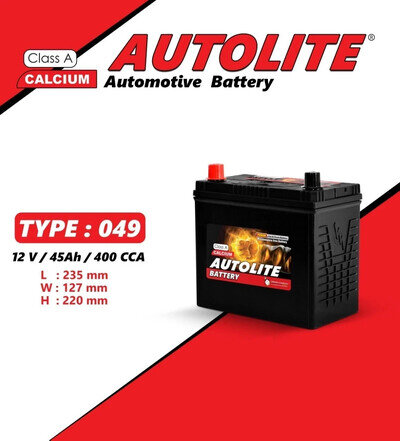 CAR BATTERY TYPE 049 12V
