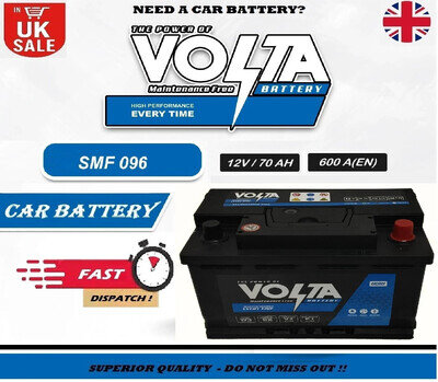 DIESEL CAR BATTERY 096 100 12V 70Ah 600CCA HEAVY DUTY