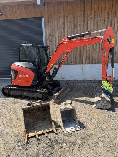 Kubota U56-5 Mini Digger Excavator Hi Spec! 807 HOURS! Takeuchi JCB 5 Ton