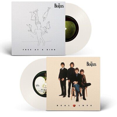 The Beatles - Free As A Bird / Real Love 7” Milky Clear Vinyl NEW/SEALED