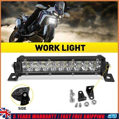 1PC 7" LED Round Work Light Bar Flood Spot Mounting Bracket Set SUV ATV OFF-ROAD